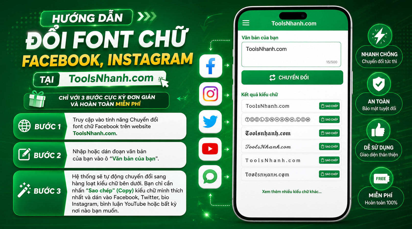 Hướng dẫn đổi font chữ Facebook